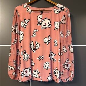 Alfani Pink Floral Relaxed Blouse